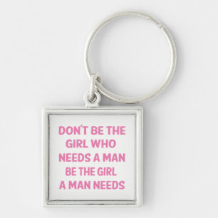 Einstellung, Pink Girl Power, Feminismus, Motivier Schlüsselanhänger