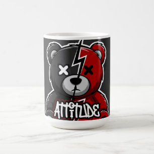 Einstellung Split Bär Blitz X-Augen Teddy Grafik Kaffeetasse