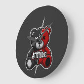 Einstellung Split Bär | Blitz X-Augen Teddy Graph Große Wanduhr (Winkel)