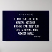 Einstellung und Fitness Erfolge #4! Poster (Vorne)