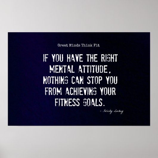 Einstellung und Fitness Erfolge #4! Poster (Vorne)