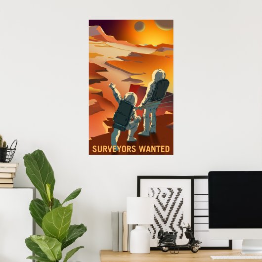 Einstellung von Mars - Umfragen Gewollt Poster (Heimbüro)