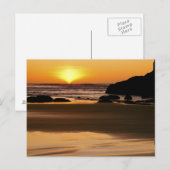 Einstellung von Sun - Bandon, Oregon Postkarte (Vorne/Hinten)
