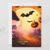 Einstellung von Sun Bats Jack-O' Lanterns Hallowee Einladung (Rückseite)