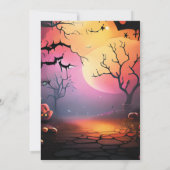 Einstellung von Sun Bats Pumpkins Halloween Einladung (Rückseite)