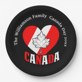 Einstellungen für das Party am Tag Kanada Personal Pappteller