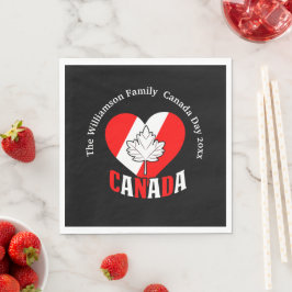 Einstellungen für das Party am Tag Kanada Personal Serviette