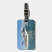 Einstellungs-Segel mit Monogramm Gepäckanhänger (Vorderseite vertikal)