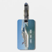 Einstellungs-Segel mit Monogramm Gepäckanhänger (Rückseite vertikal)