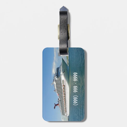 Einstellungs-Segel mit Monogramm Gepäckanhänger (Rückseite vertikal)