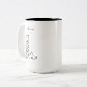 Einstellungsbecher Zweifarbige Tasse (Vorderseite Links)