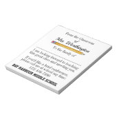 Einstieg der Eltern. Schulnote Pad Small Notizblock (Rotiert)