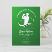 Einstieg in das Retirement Modern Golf Player Part Einladung (Stehend Vorderseite)