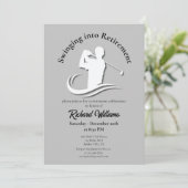 Einstieg in das Retirement Modern Golf Player Part Einladung (Stehend Vorderseite)