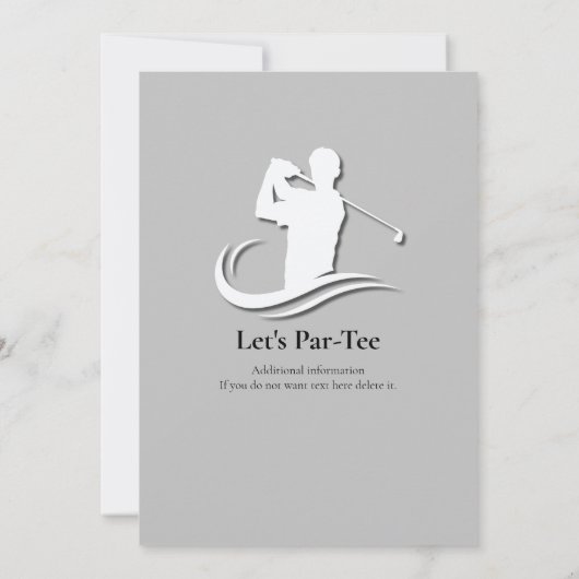 Einstieg in das Retirement Modern Golf Player Part Einladung (Rückseite)
