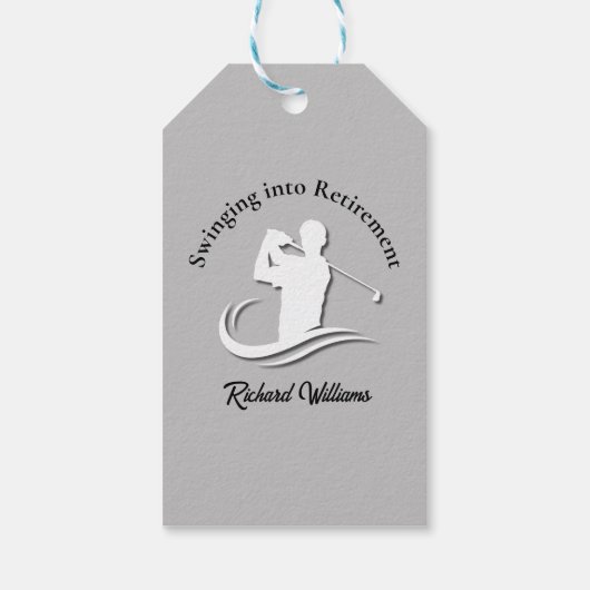 Einstieg in das Retirement Modern Golf Player Part Geschenkanhänger (Rückseite)