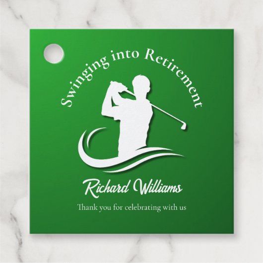 Einstieg in das Retirement Modern Golf Player Part Geschenkanhänger (Vorderseite)