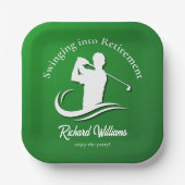 Einstieg in das Retirement Modern Golf Player Part Pappteller (Vorderseite)