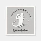 Einstieg in das Retirement Modern Golf Player Part Serviette (Vorderseite)