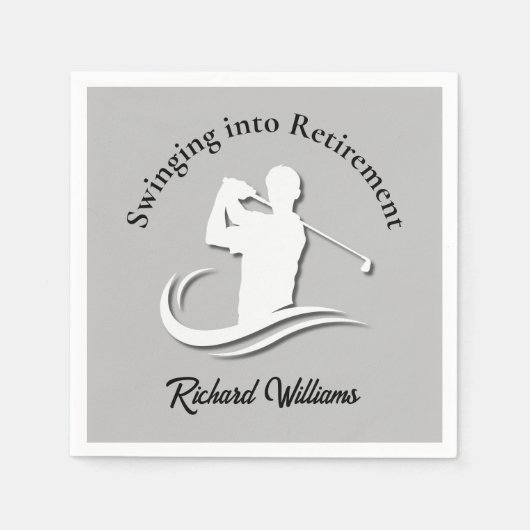 Einstieg in das Retirement Modern Golf Player Part Serviette (Vorderseite)