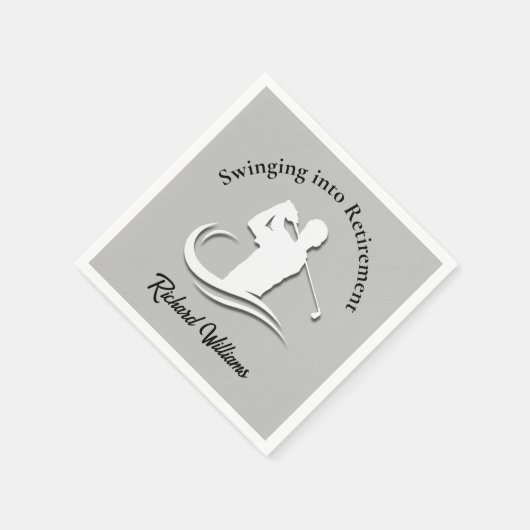 Einstieg in das Retirement Modern Golf Player Part Serviette (Ecke)