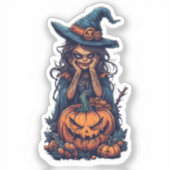 Einstieg in den Halloween-Geist-Sticker-Cartoon Aufkleber (Vorderseite)