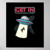 Einstieg in die Alien des Raumschiffs UFO Poster (Vorne)