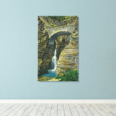 Einstiegskaskade und Sentry Bridge View Leinwanddruck (Insitu (Holzboden))