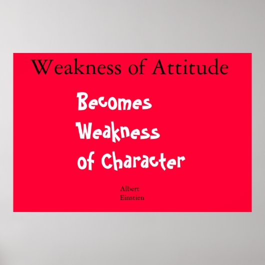 Einstien Zitat Poster (Vorne)