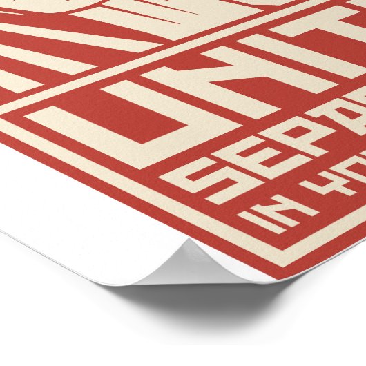 Einstimmigkeit in Ihren eigenen Zuhause Poster (Ecke)