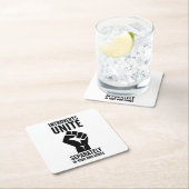 Einstimmigkeit in Ihren eigenen Zuhause Rechteckiger Pappuntersetzer (Vor Ort)