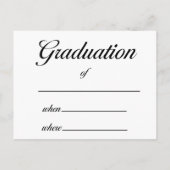 Einstufungen Einladungspostkarte (Rückseite)