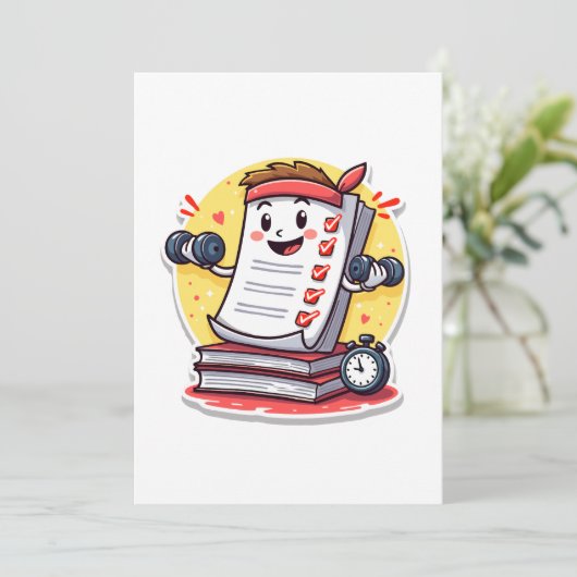 Einstufungspapiere ist mein Cardio-Geschenk für Le Einladung (Stehend Vorderseite)