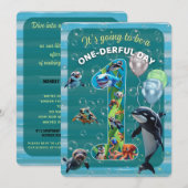 Eintägige Geburtstagsfeier Einladung (Vorne/Hinten)