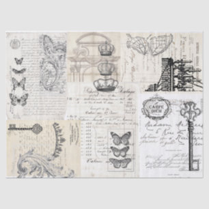 Eintagsfliege-Collage Decoupage Blatt Seidenpapier