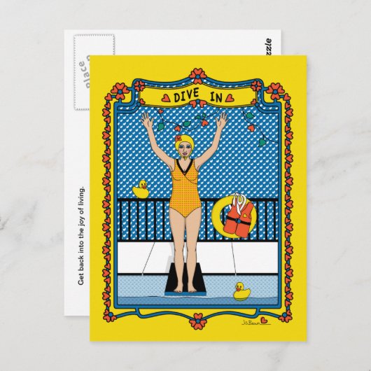 Eintauchen in_B_ Postkarte (Vorne/Hinten)