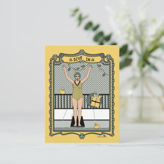 Eintauchen in_C_ Postkarte (Stehend Vorderseite)