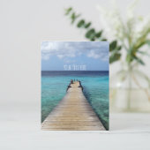 Eintauchen in die Blaue Postkarte mit/ohne Text (Stehend Vorderseite)