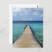 Eintauchen in die Blaue Postkarte mit/ohne Text (Vorne/Hinten)