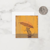 Eintauchen in Inspiration: Mouse am Regentag Mitteilungskarte (Vorderseite/Rückseite Beispiel)