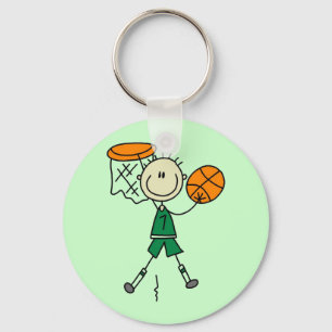 Eintauchende Jungen-Basketball-T-Shirts und Schlüsselanhänger