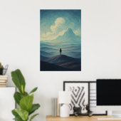 Eintauchende Traumlandschaft der Einsamkeit | Surr Poster (Heimbüro)
