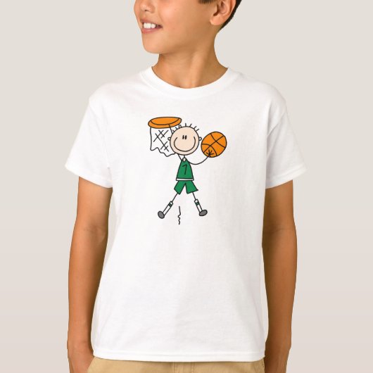 Eintauchendes Jungen-Basketball-Shirt T-Shirt (Vorderseite)