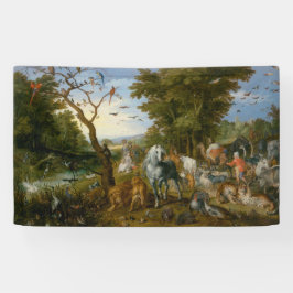 Eintrag der Tiere in die Arche Noah (Brueghel) Banner