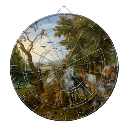 Eintrag der Tiere in die Arche Noah (Brueghel) Dartscheibe (vorne)