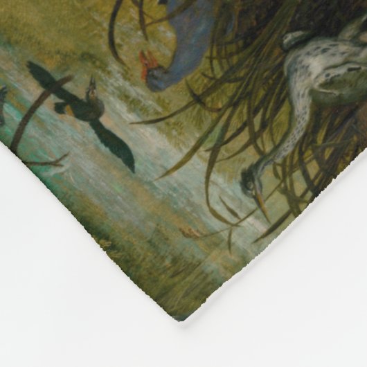 Eintrag der Tiere in die Arche Noah (Brueghel) Fleecedecke (Ecke)