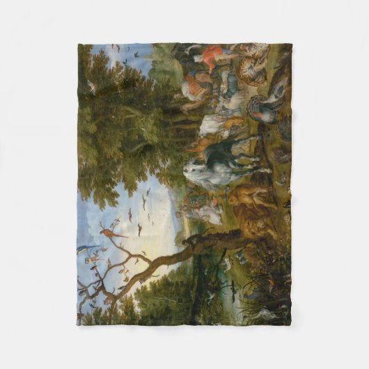 Eintrag der Tiere in die Arche Noah (Brueghel) Fleecedecke (Vorderseite)