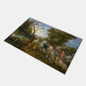 Eintrag der Tiere in die Arche Noah (Brueghel) Fußmatte (Schrägansicht)