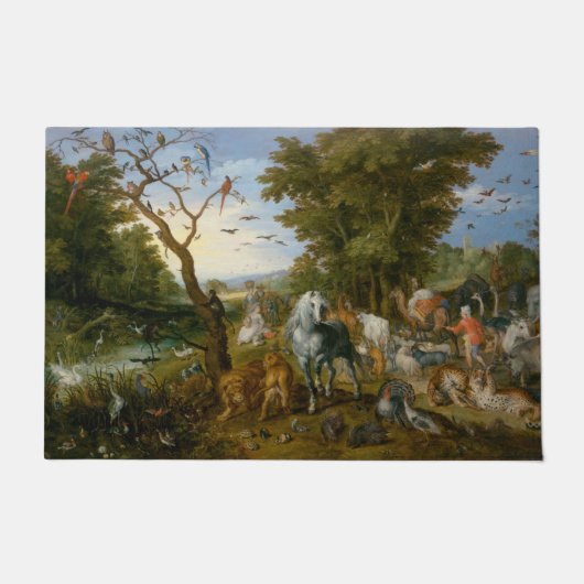 Eintrag der Tiere in die Arche Noah (Brueghel) Fußmatte (Vorderseite)