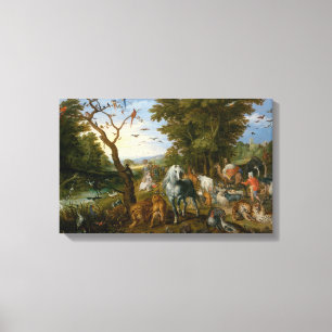 Eintrag der Tiere in die Arche Noah (Brueghel) Leinwanddruck